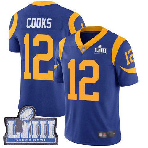 Los Angeles Rams Limited Royal Blue Men Brandin Cooks Alternate Jersey NFL Football #12 Super Bowl LIII Bound Vapor Untouchable